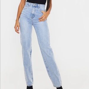 * SOLD* Light blue wash high waist straight leg